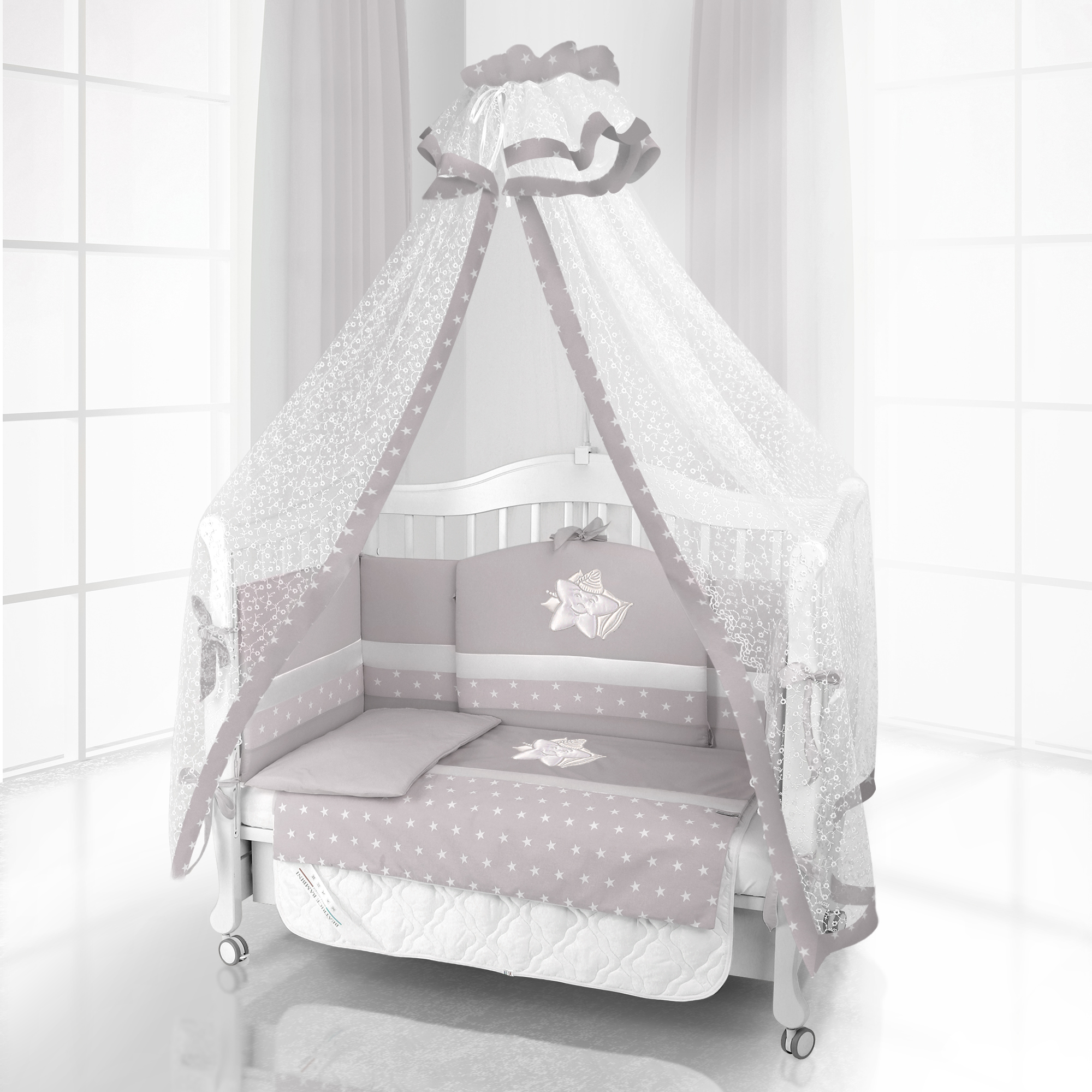 Комплект постельного белья Beatrice Bambini Unico Smile (125х65) (grigio grigio)
