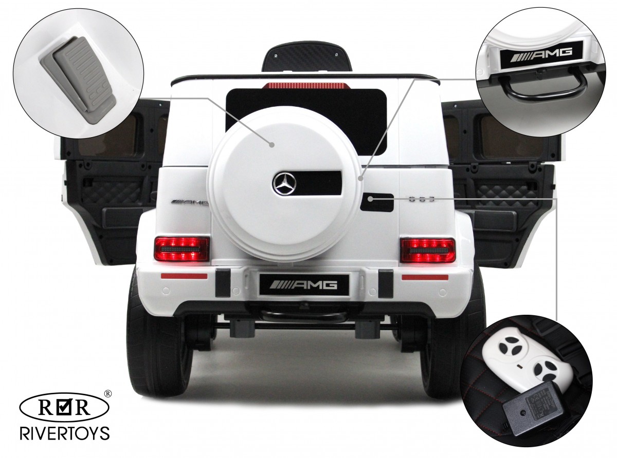 Детский электромобиль RiverToys Mercedes-AMG G63 4WD K999KK белый d7ny8y4zlllymbf27y77kkv28e0d7la0