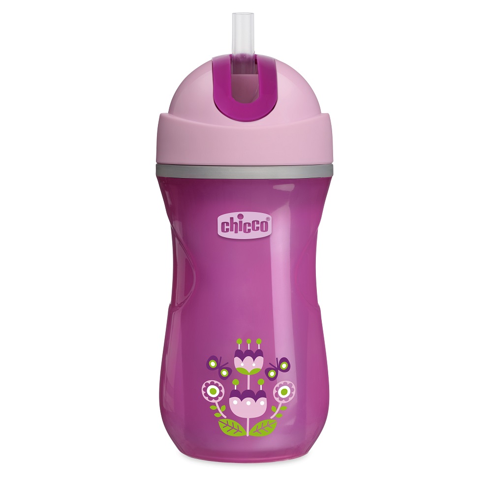 Чашка-поильник Chicco Sport Cup (трубочка), 14 мес.+, 266 мл, арт. 340624033 Розовый 270b1900c5039403cb535f325b06441b