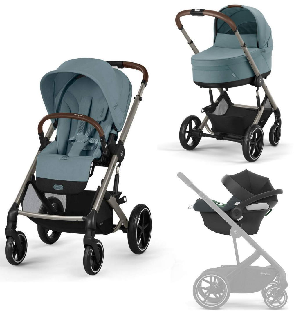 Коляска 3 в 1 Cybex Balios S Lux TPE (Stormy Blue с дождевиками)