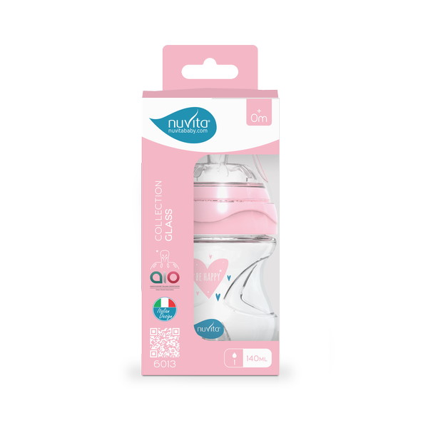 Антиколиковая бутылочка Nuvita 6013 Glass Collection 140мл, стекло розовый zx4rzb47r2foplmykf8uqpo5b5akdgsz