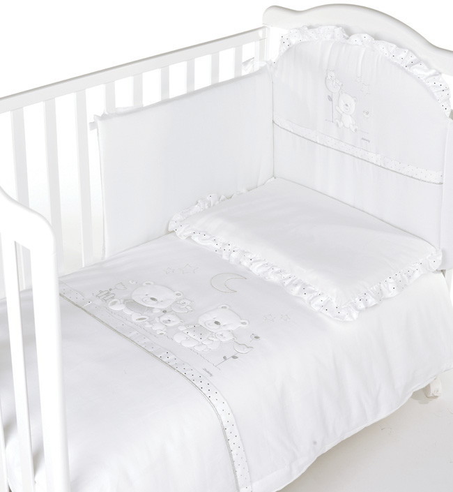 Комплект белья из 5-и предметов Italbaby Happy Family Romantic белый f9t1y0bvpdc8mo7yawcri5cmm31syj98