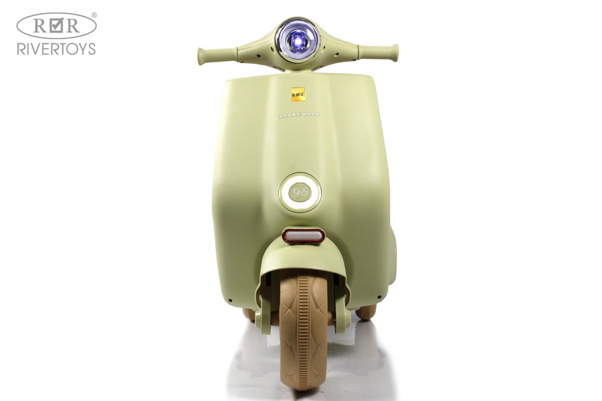 Детский электроскутер RiverToys K777PX-A зеленый 5nlm4iuydult1t4d664qnp2ha6mc89p4