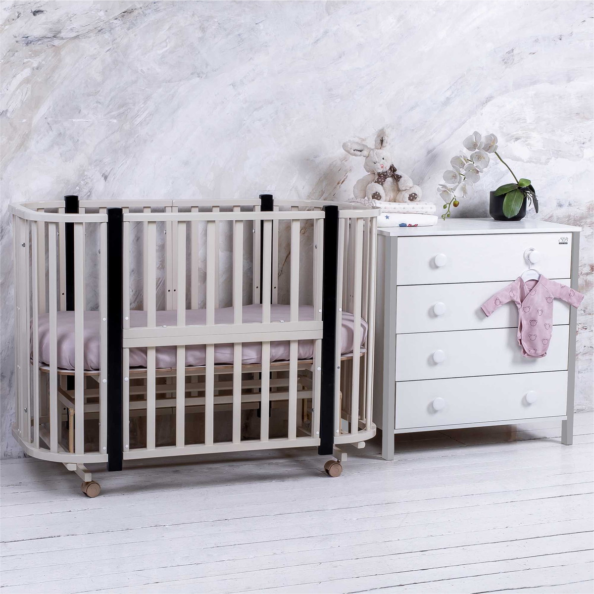 Пеленальный комод Sweet Baby Giovanni Белый/Серый камень z1s7lg5l0alw6sgju25n3pis6fvmbiyo
