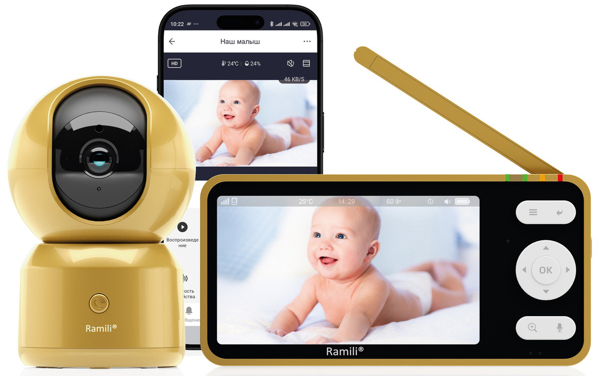 Видеоняня Ramili Baby RV1500GOLD (RV1500GOLD)