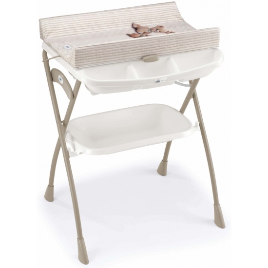 Пеленальный столик Cam Volare (264 бежевый с мишкой(ванночка белая))