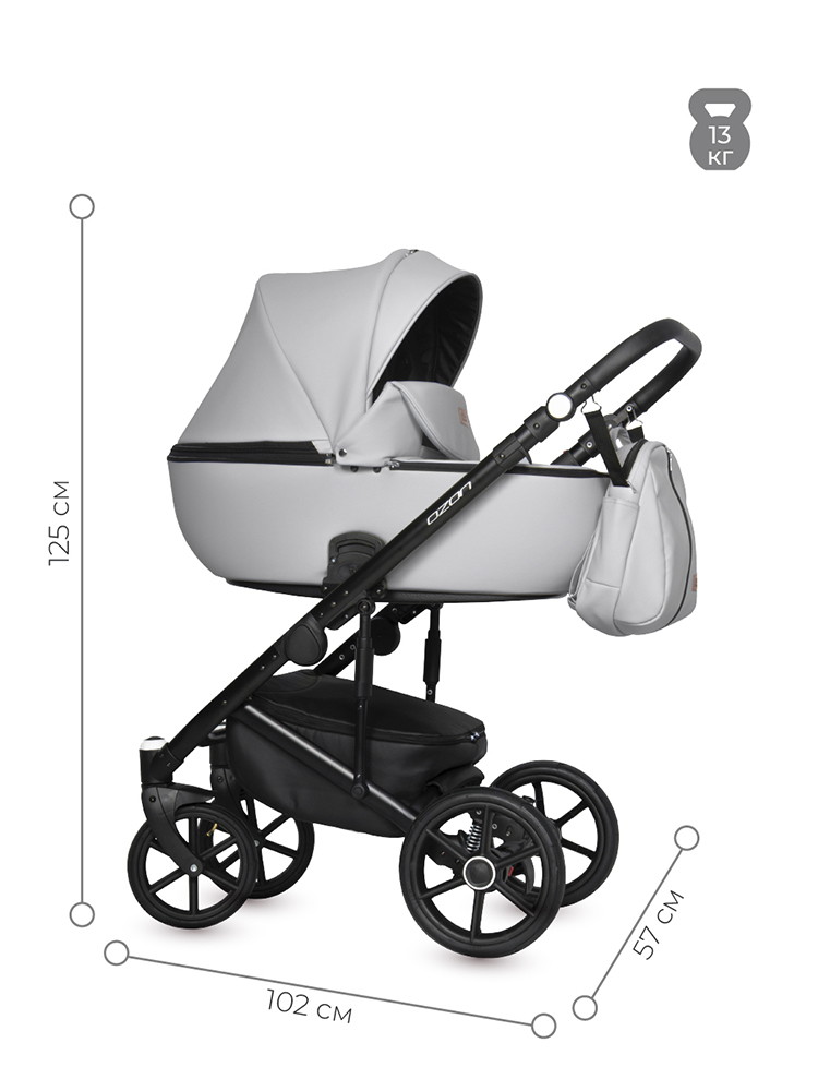 Коляска 2 в 1 RIKO BASIC OZON 05 светло-серый j7zkz7szr4izxt1lmows3xe36bz3x4i3