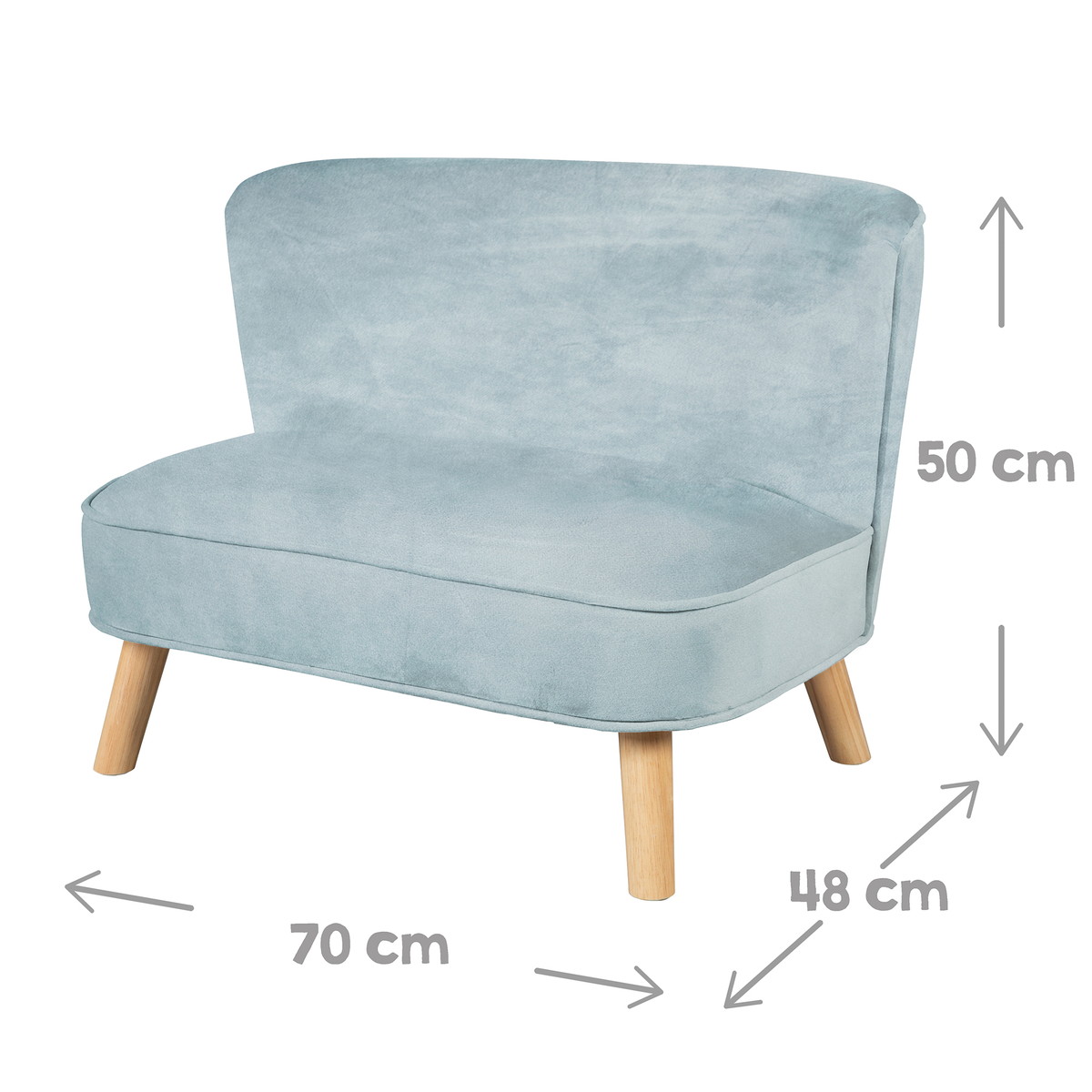 Детский велюровый диван ROBA Lil Sofa Голубой n329ck9xa9q86o950d0m0zbs2jgypjd8