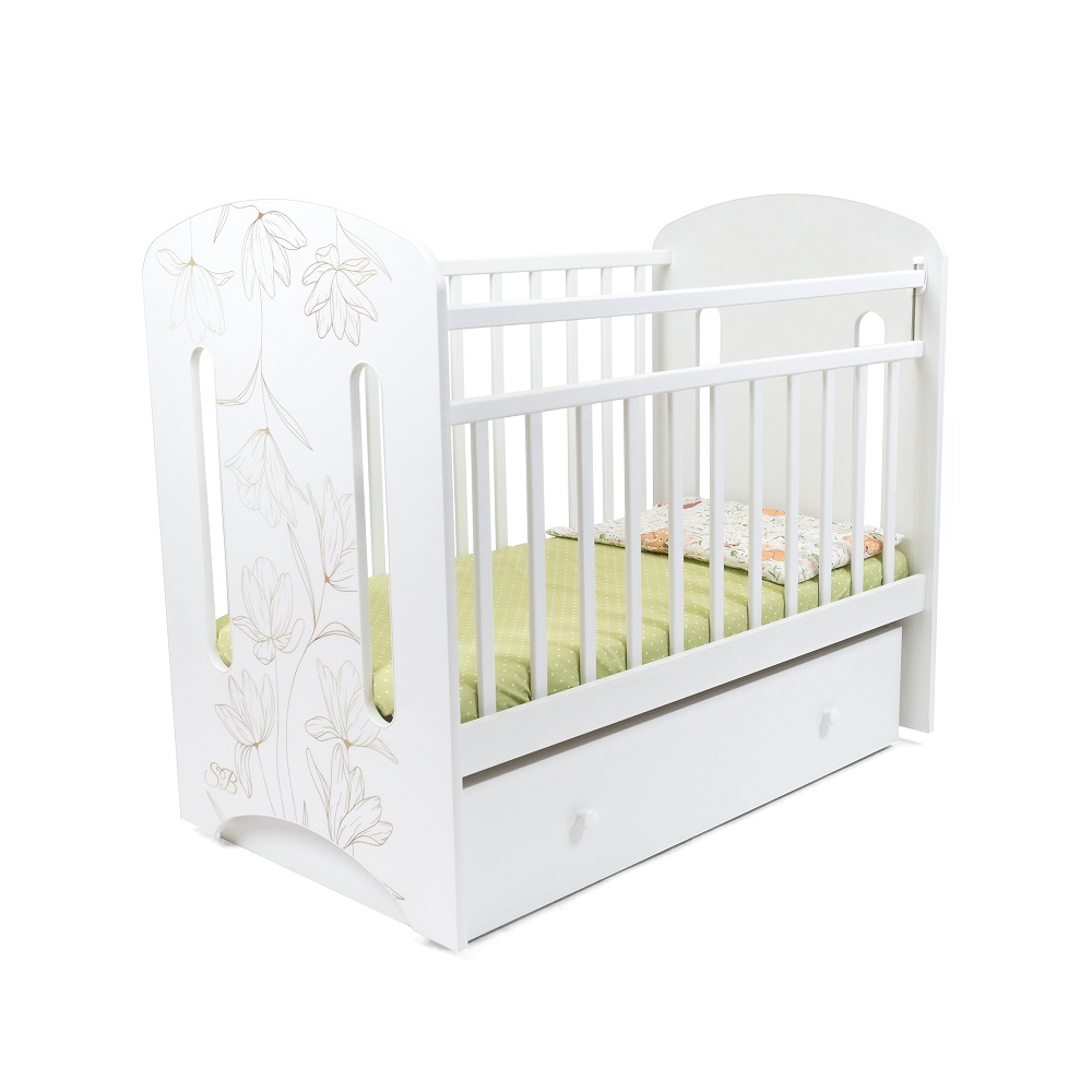 Детская кроватка Sweet Baby Sofia маятник с ящиком Белый 108135264-detskaya-krovatka-sweet-baby-sofia-mayatnik-s-yashikom-belii