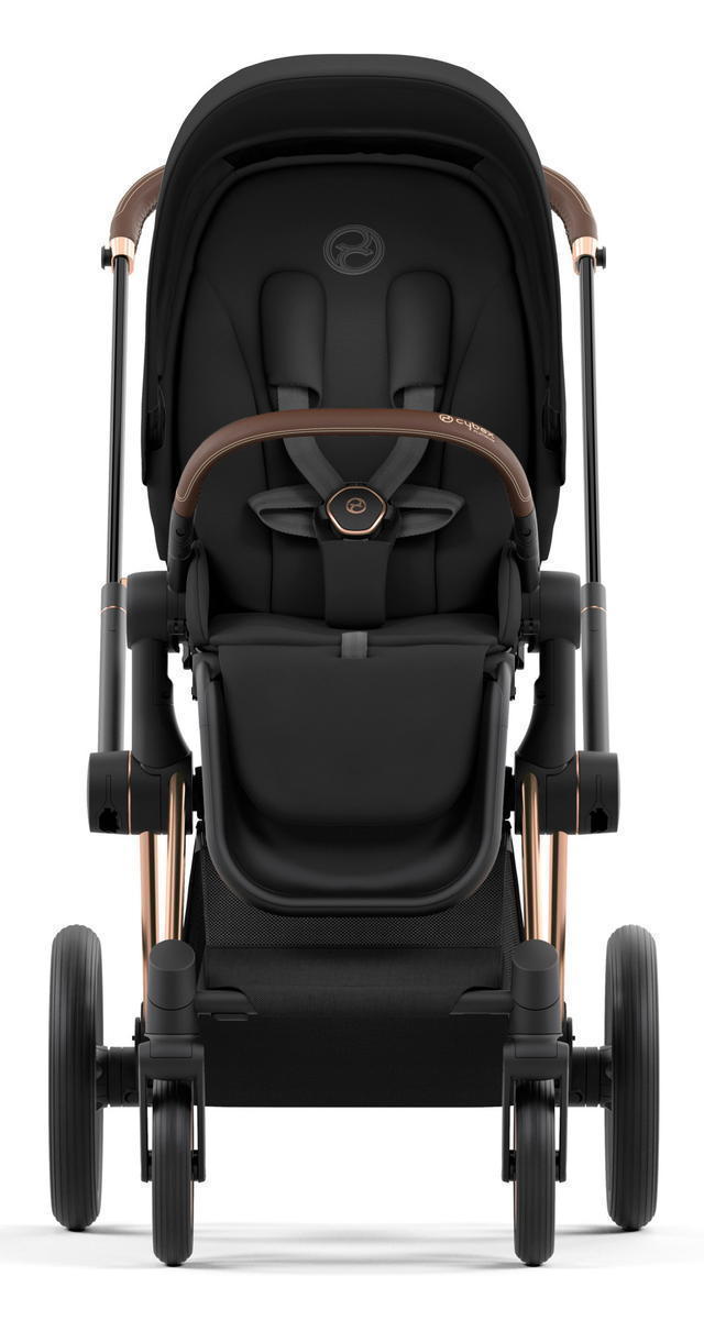 Коляска 2 в 1 Cybex Priam IV (шасси Rosegold) Sepia Black wwe3do51yxu1noovucsg3trnsibiwonn