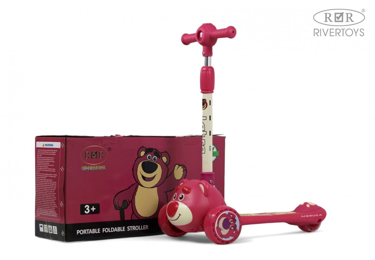 Детский самокат RiverToys HB-T-12 розовый k5g742i6p0ym2z0emwv47w3390k8pbc3