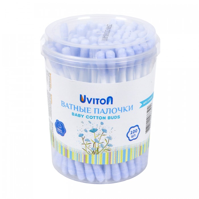 Ватные палочки Uviton (100шт. в уп.) цветные Голубой 5f72301f73a084ceb5aafa165ff72e30