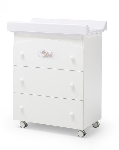 Пеленальный комод с ванночкой Erbesi Dormiglione White (белый) d60d499c54a8f49abef16065d08bce36