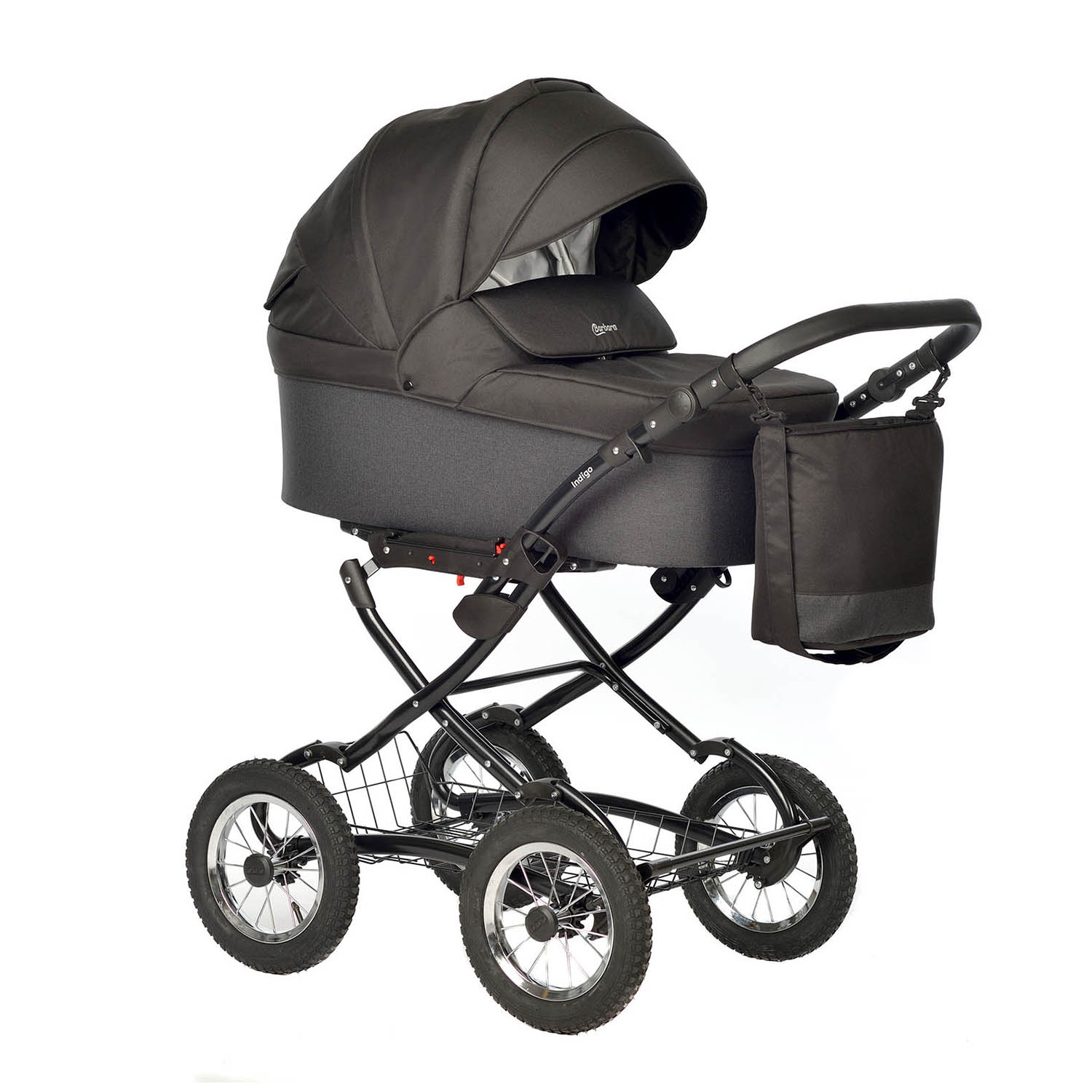 Коляска 2 в 1 Indigo BARBARA Classic черный f356e3e900be2775231ee9dbc1cbe080