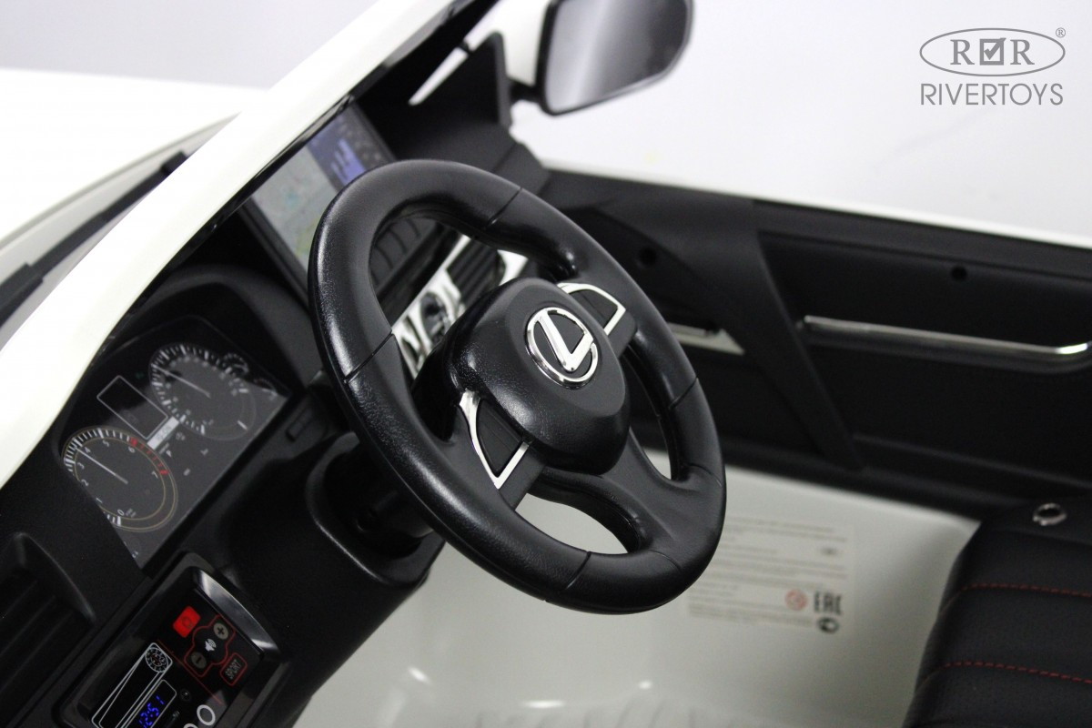 Детский электромобиль RiverToys Lexus LX570 Y555YY белый 03vo51guxjdwsa8au24l99fh2v5yclbw