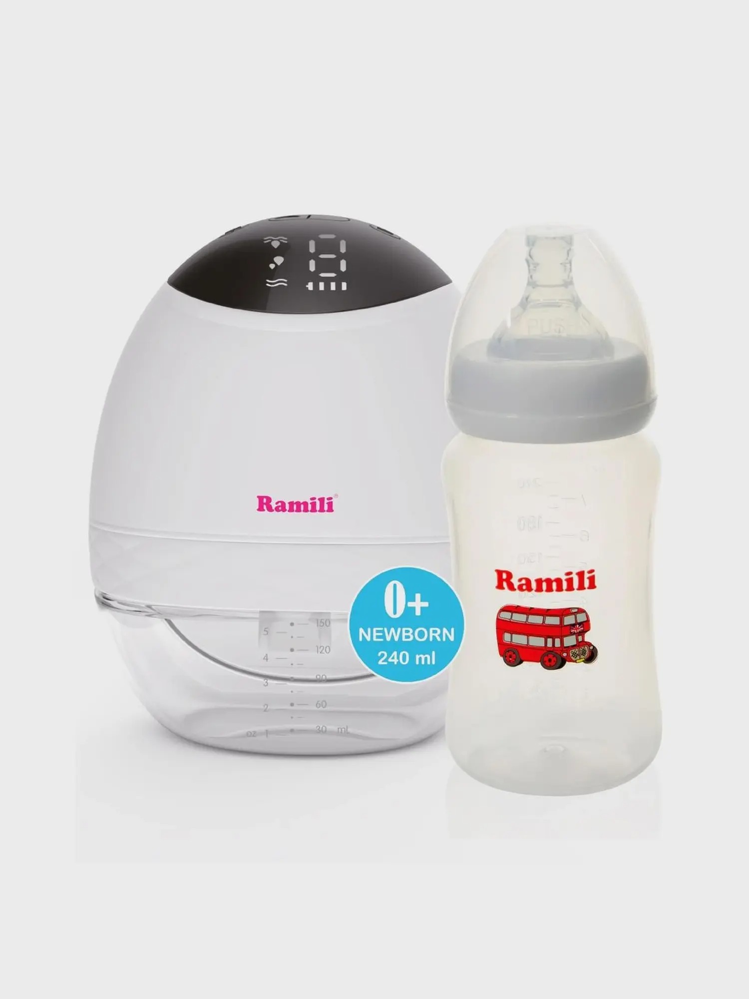 Двухфазный электрический молокоотсос Ramili SE500 с бутылочкой 240ML (SE500240ML) (стандарт)
