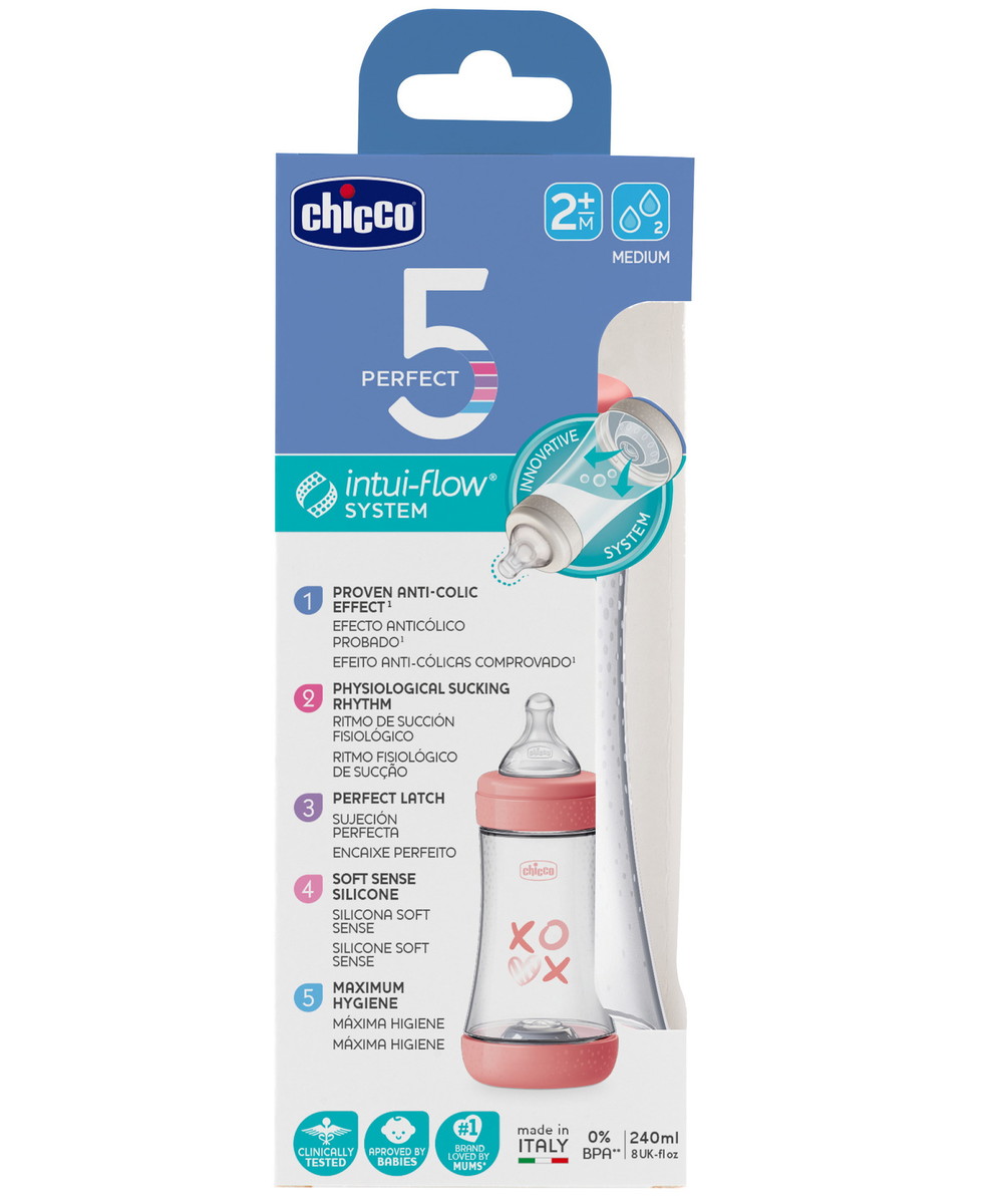 Детская бутылочка Chicco Perfect 5, норм.поток,с/с, 240 мл Girl i78pv54p1nzk699uelnjtsfekaoo7651
