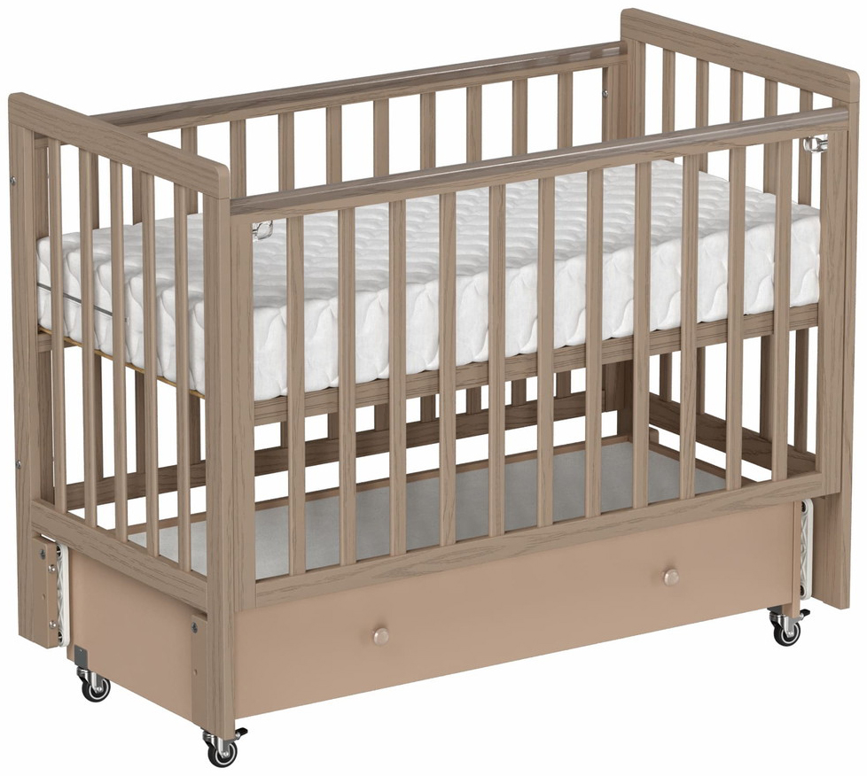 Детская кроватка ANTEMI Classic Sleep Premium 120х60(Ящ+м) (Капучино)