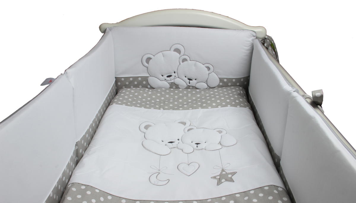 Комплект постельного белья Lepre Sweet Bears 6 предметов (125*65) 23 серый/горох 3xwww0vfklwzhcgvzi98c9wdbs6re07z