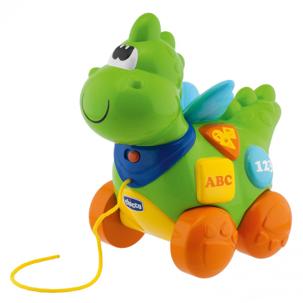 Каталка Chicco Говорящий дракон (рус/англ) (зеленый)