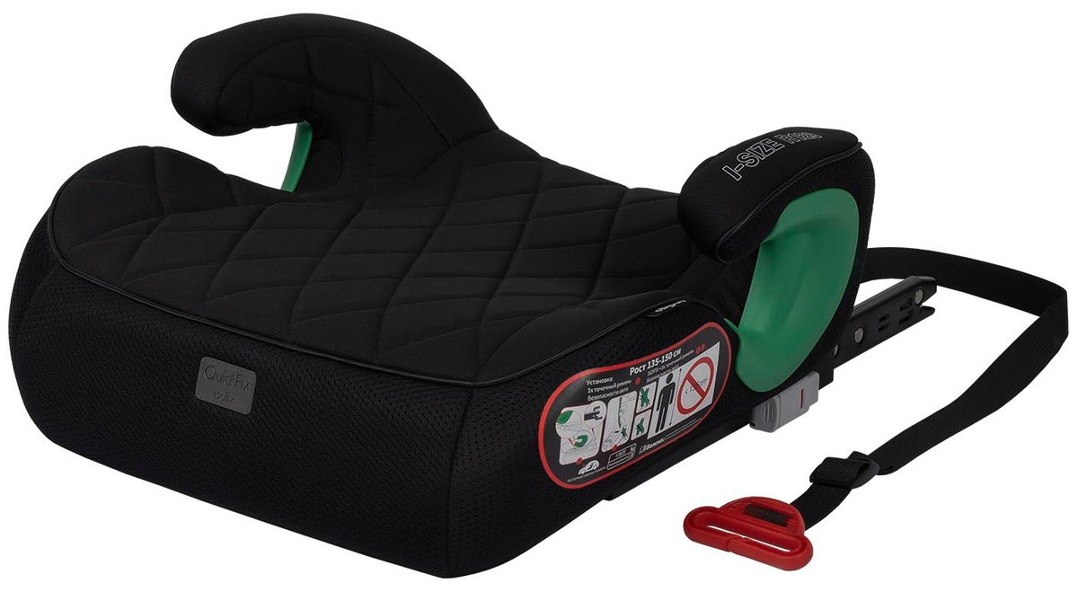 Автокресло Indigo QuickFix Isofix 22-36 кг (черный-черная сетка)