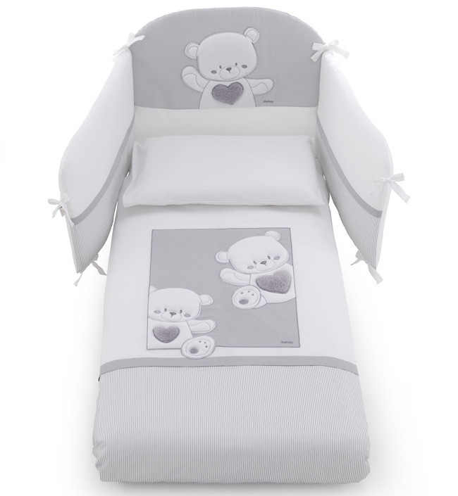 Комплект белья 5 предметов Italbaby Jolie белый/серый xujjhepkflajqchglunnhtw1krf1gvvo