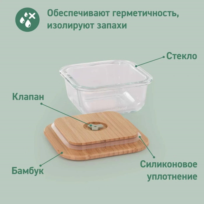 Термосумка Miniland Pack-2-Go Ecosquare с двумя стеклянными квадратными контейнерами по 210 мл лягушки spxkt97cb5d7ymf92dzxh6kjblrg5jn7