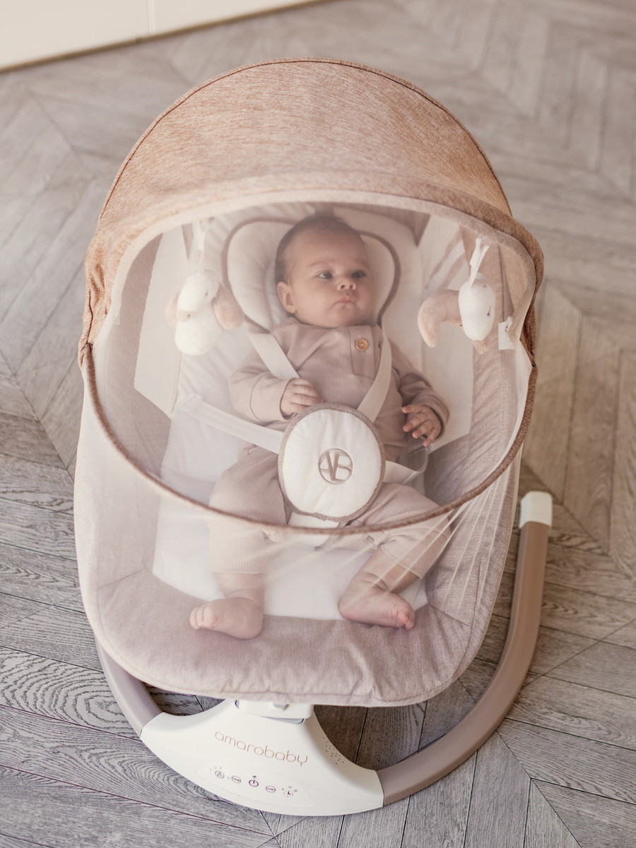 Детские электрокачели AmaroBaby Lucky Swing бежевый frdtnymcxfw3qfkvv7cu6y0vp8hifmwc