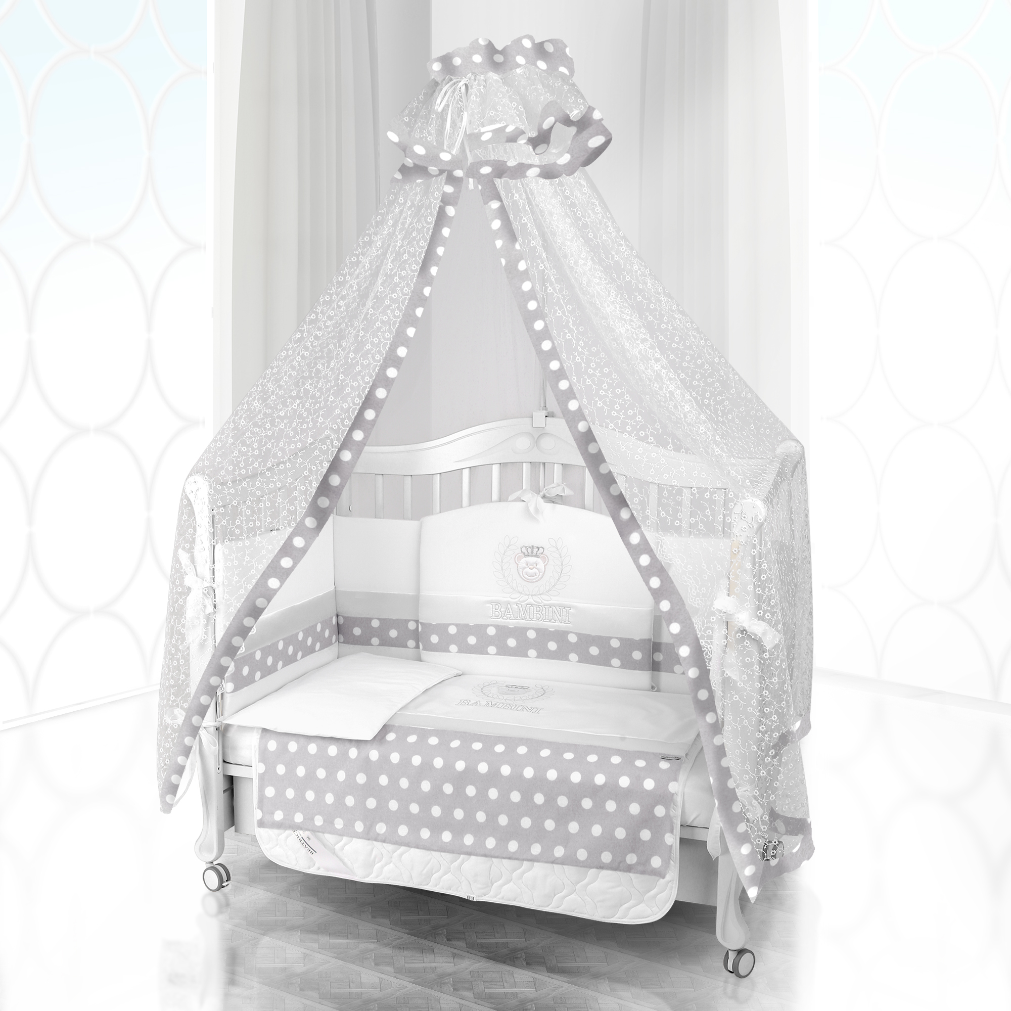 Комплект постельного белья Beatrice Bambini Unico Guseppe Ottaviani (125х65) bianco grigio 6ec2d4dd0a9ca6d66f99ac68370d9008