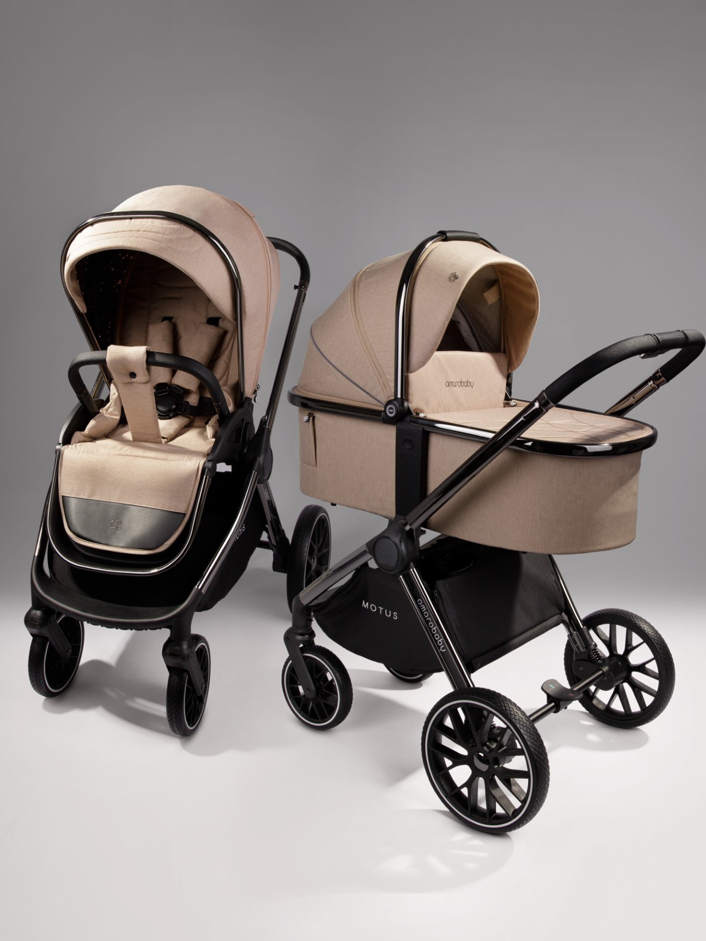 Коляска 2 в 1 Amarobaby MOTUS V2 (Мокко )