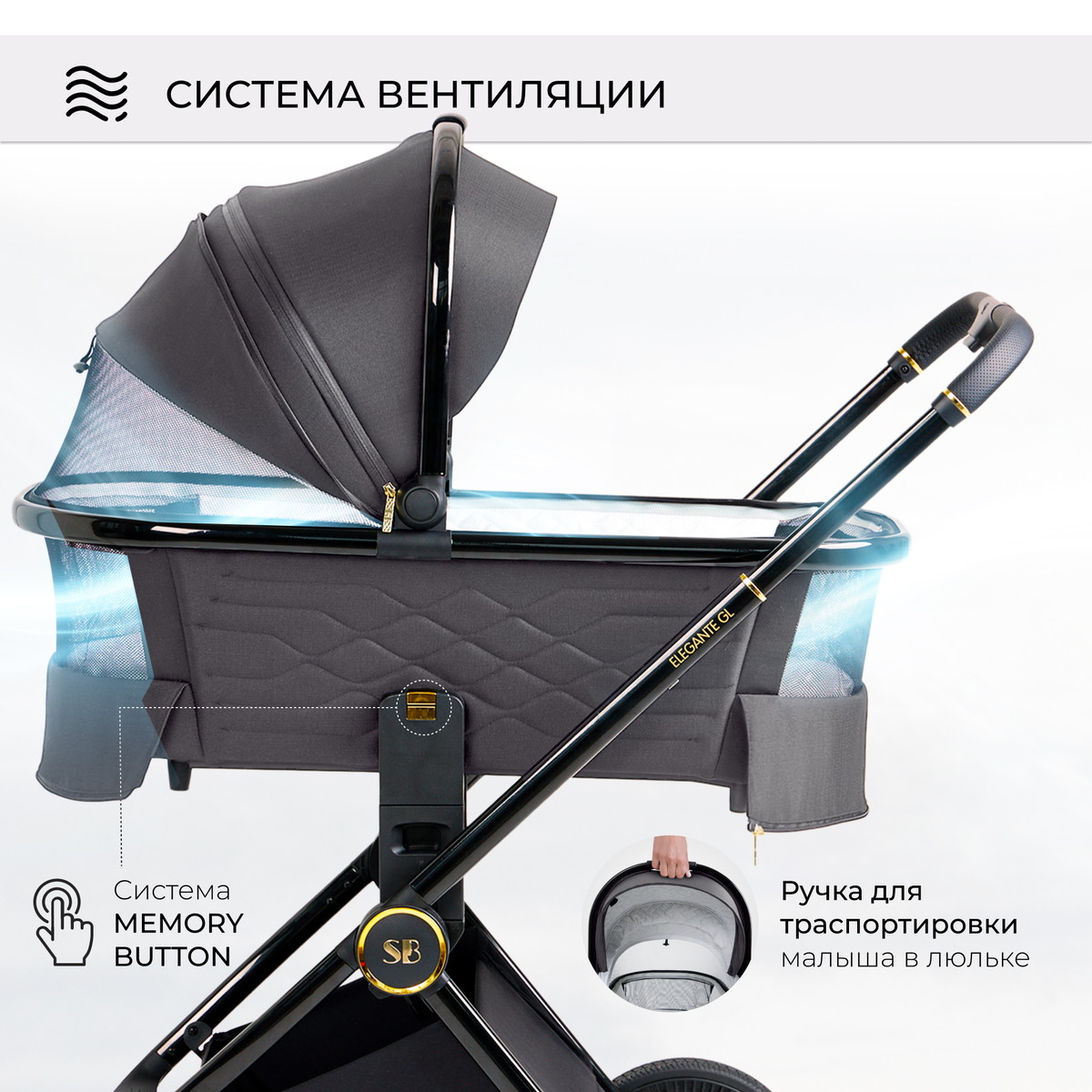 Коляска 2 в 1 Sweet Baby Elegante GL Grey 6v21kktgn67uc9foyeb4mwhnxvxzjsf3