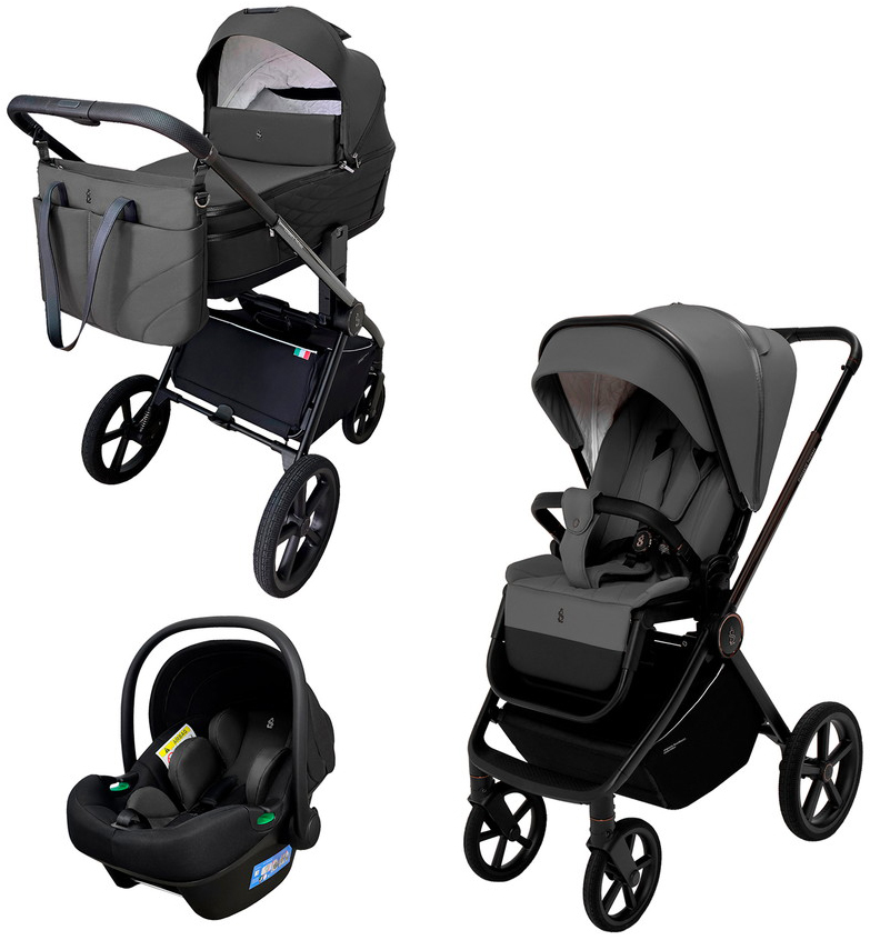 Коляска 3 в 1 Sweet Baby SBL Elegante Therma (Dark Grey)