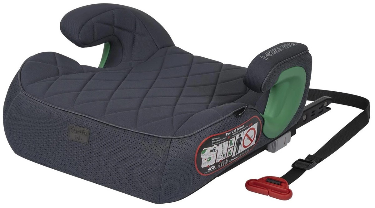 Автокресло Indigo QuickFix Isofix 22-36 кг (серый-серая сетка)