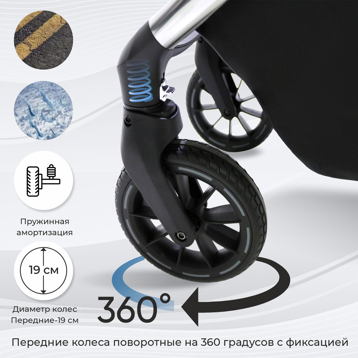 Коляска 2 в 1 Sweet Baby Vento Silver Blue tcve2sduvevgcsopwiwea3ys2yh1zhm1