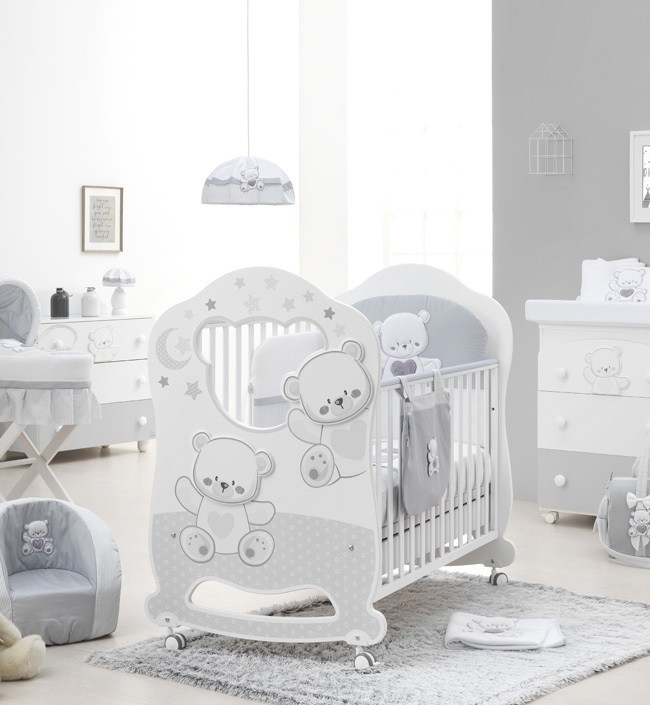 Детская кровать Italbaby Jolie Oblo Белый/Серый 2iaxd9dgyyj1uo6ij47ljdyc3e6k011p