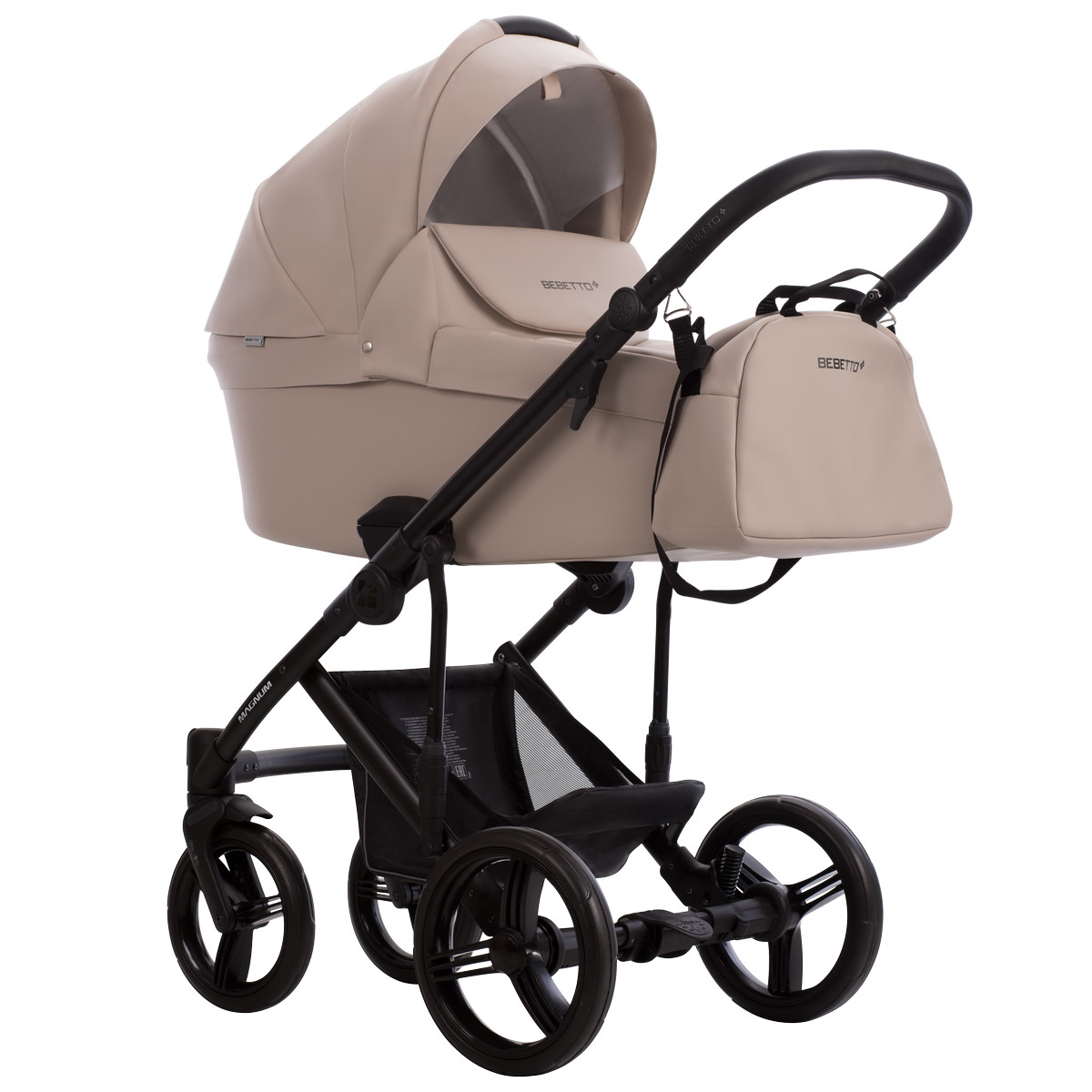 Коляска 2 в 1 Bebetto MAGNUM LIGHT PRO (Light pro 01 (св.бежевая кожа))