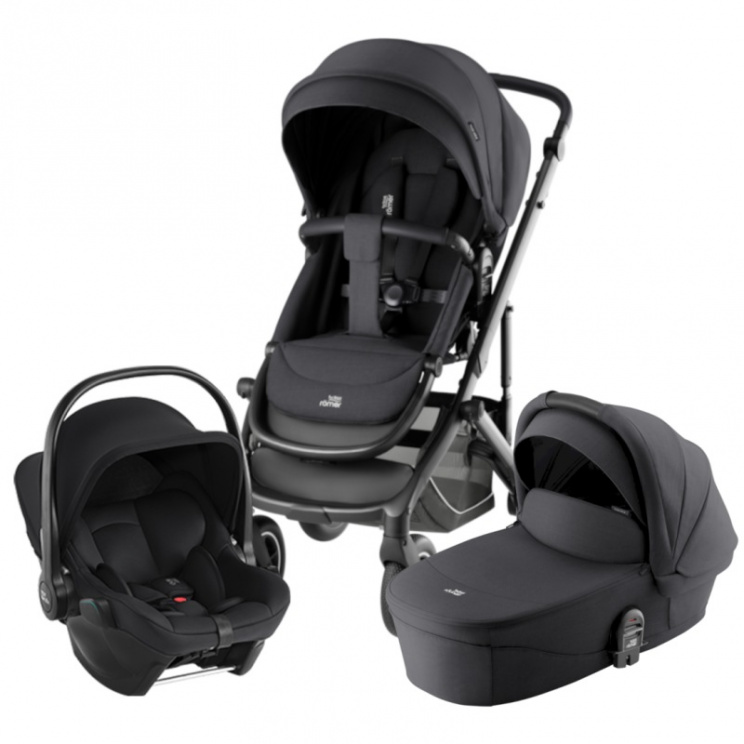 Коляска 3 в 1 Britax Roemer Smile 5Z Style автокресло Baby-Safe Core (Carbon Black/Space Black)