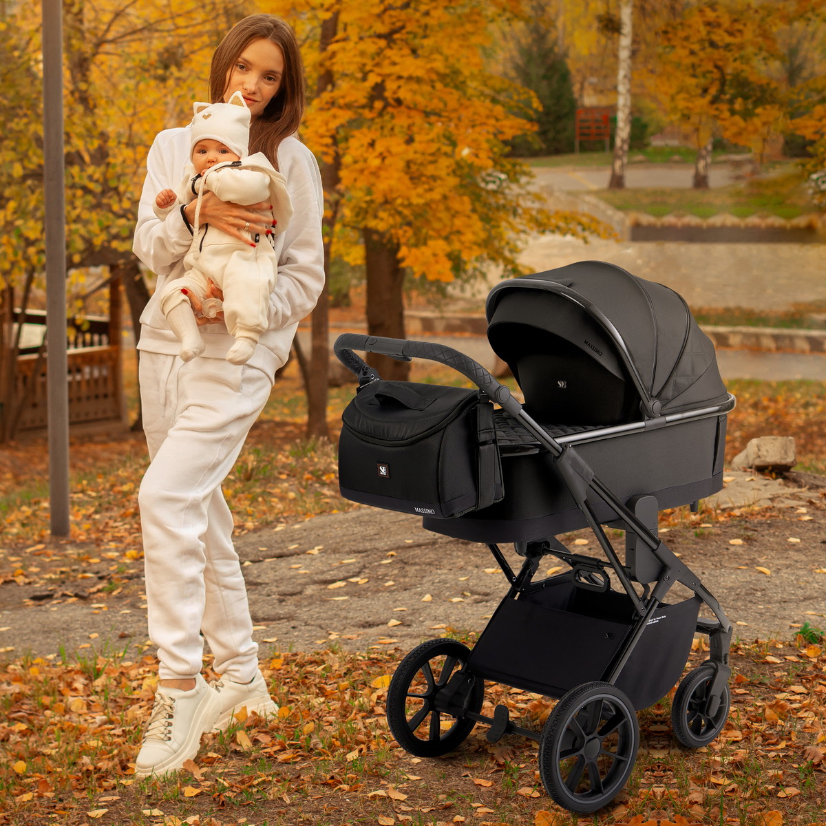 Детская коляска Sweet Baby Massimo SBL 2 в 1 Black 1o2ez1epso8bzxcxgmfmbe16n3qog08g