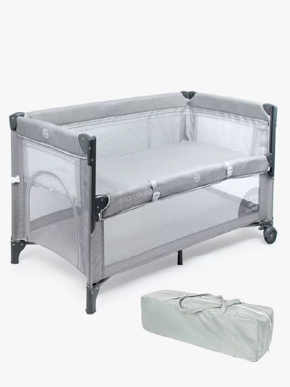 Манеж-кровать Amarobaby Transform Classic/Серый a353f9227803c6aae444461a94b3c241
