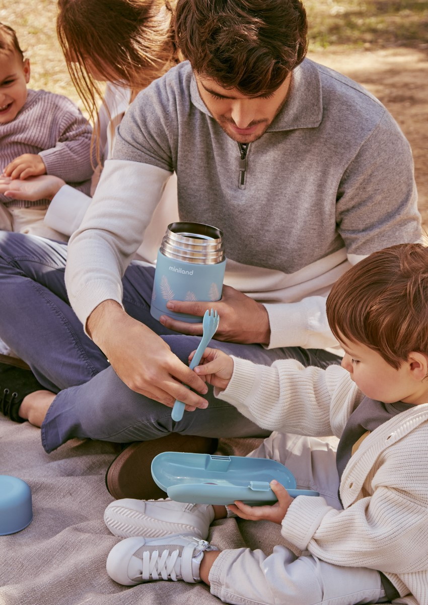 Детский термос для еды и жидкостей Miniland Terra Thermos Mini 280 мл бирюзовый/листья 5cz45lpwwfsza8dy6c2pp9e8ob4gara2
