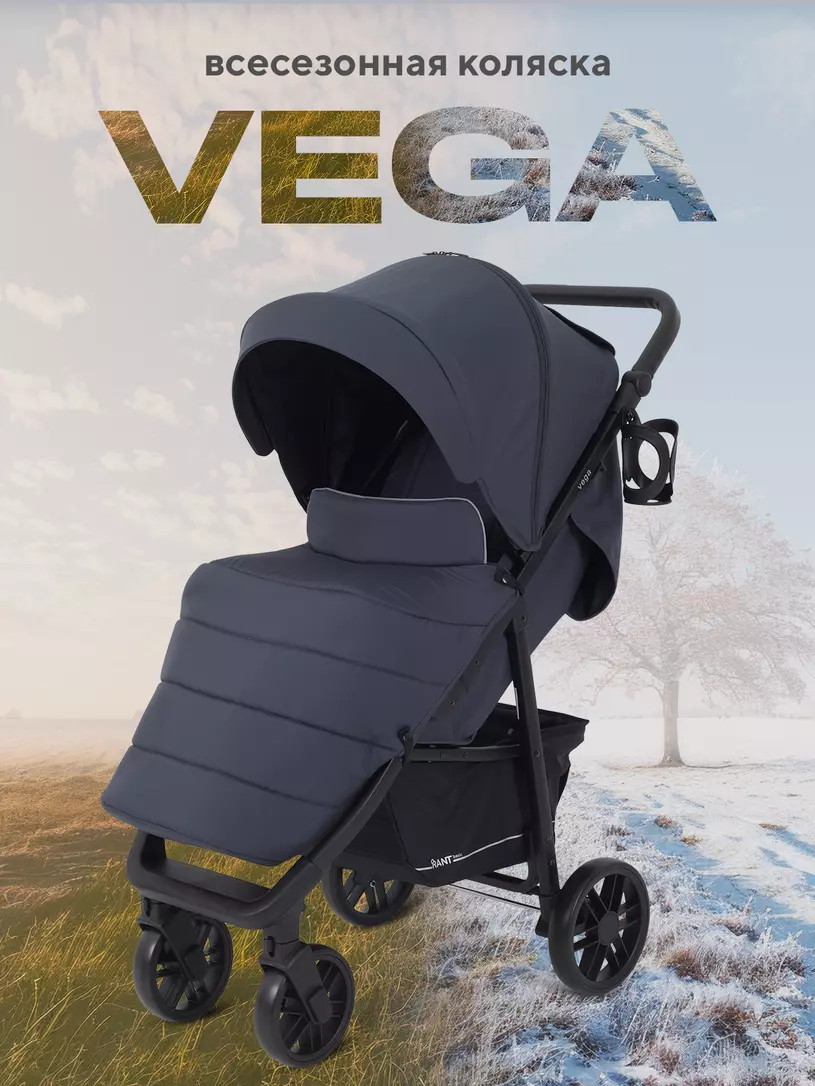 Детская прогулочная коляска Rant basic Vega RA105 Graphite fg7l3oiodcg7eqq8l507ja7vxrdog390