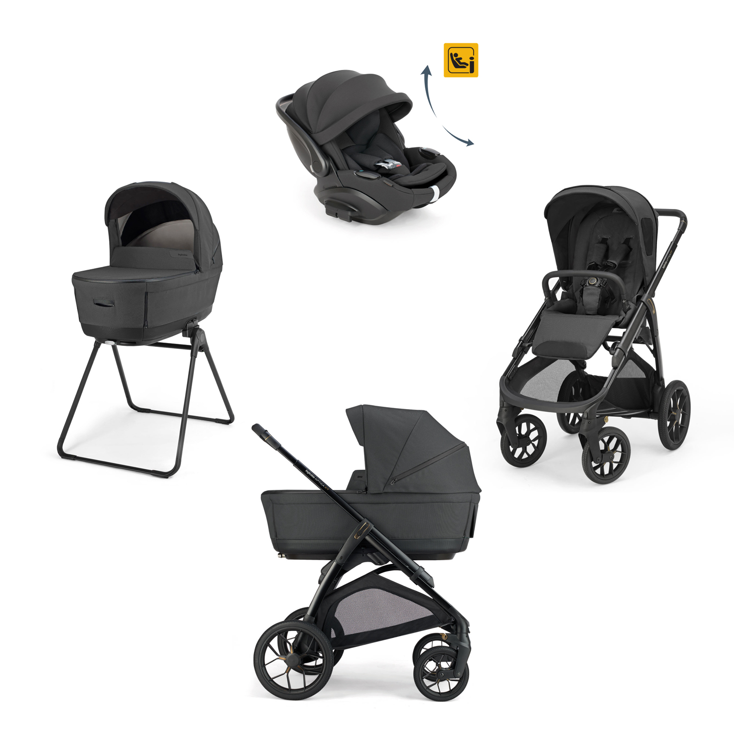 Коляска 3 в 1 Inglesina Aptica XT (Darwin Recline Evo) (Magnet Grey)