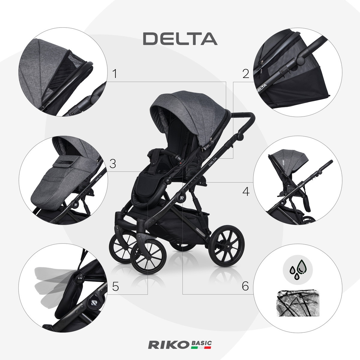 Коляска 3 в 1 RIKO BASIC DELTA 05 Carbon (темно-серый) 10t0v9rwbg0esfknybxcp4nnqilf6j4r