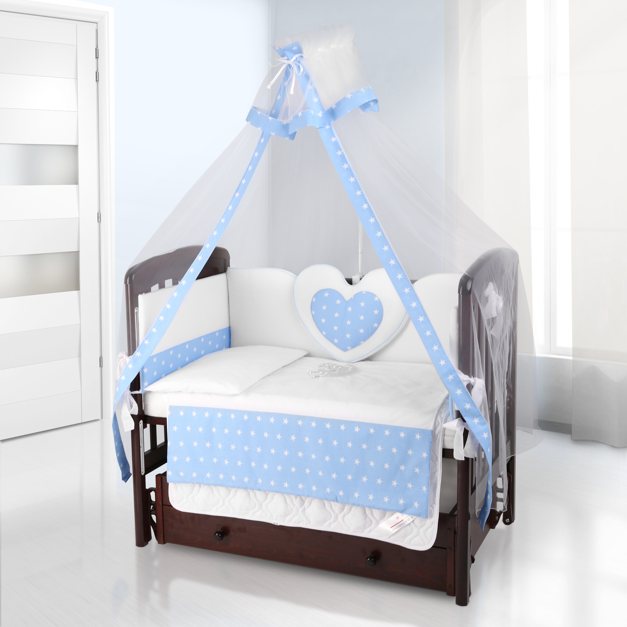 Балдахин на детскую кроватку Beatrice Bambini Bianco Neve Stella Blu 8d41f39ac34182f3152441c7731e5b88