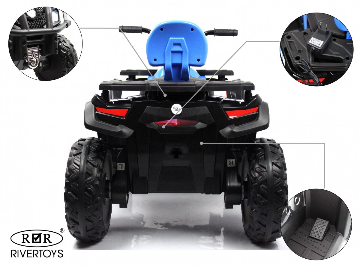 Детский квадроцикл RiverToys T001TT 4WD синий yqe4irmv6iafjj0xunw0l2l8f5t54l1l