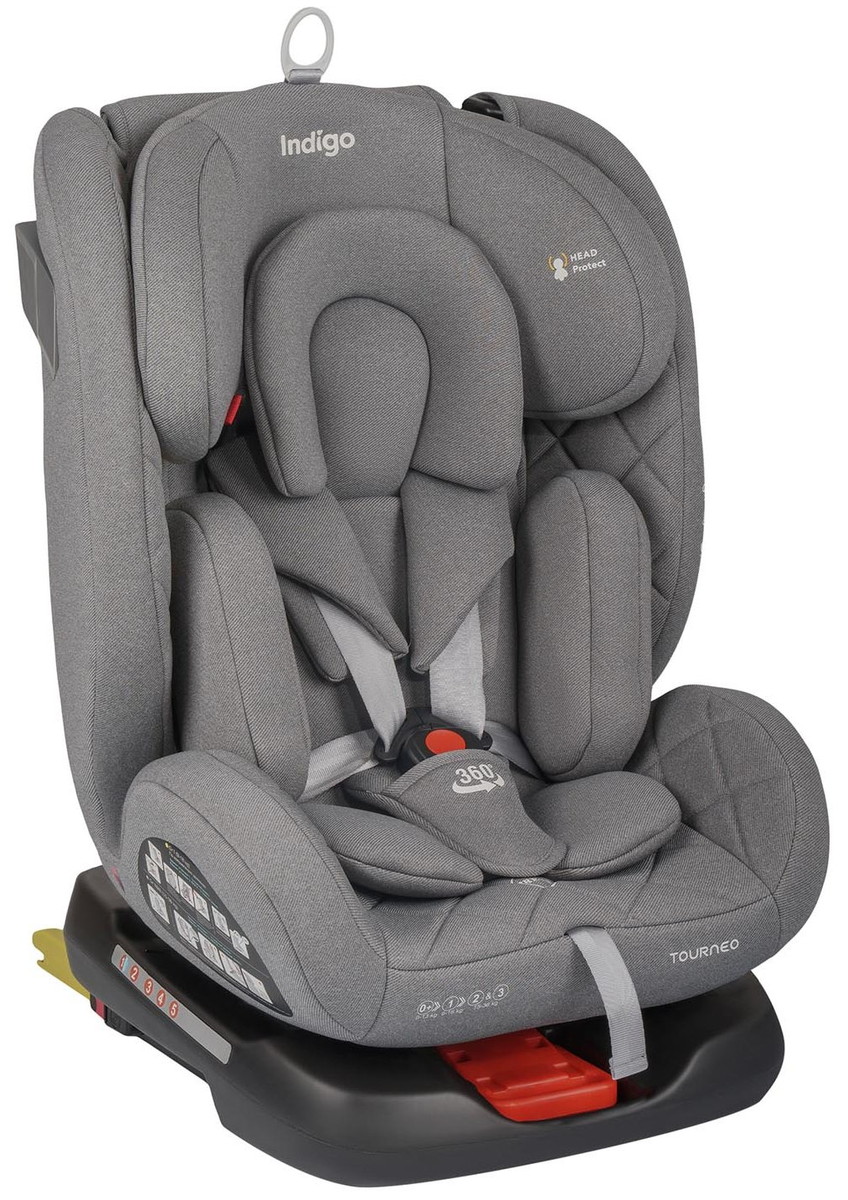 Автокресло Indigo TOURNEO S ISOFIX (серый)