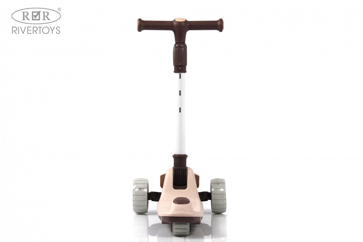 Детский самокат RiverToys HB-T-ONE коричневый 8e44hlj3lyu2j511n39ujvekoqzt7f41