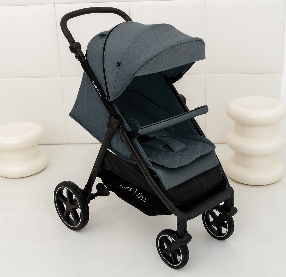 Прогулочная коляска Amarobaby Strollin'Joy серый 6wkrw2br099dbale2qmfzn09rmk5yl0g