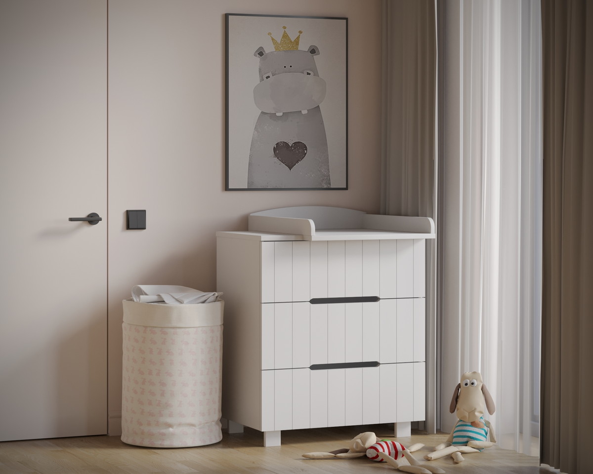 Детский пеленальный комод Incanto Vikki 800/3 МДФ белый szauu5q45w1g9x7tr2au46jjdkkfue2t