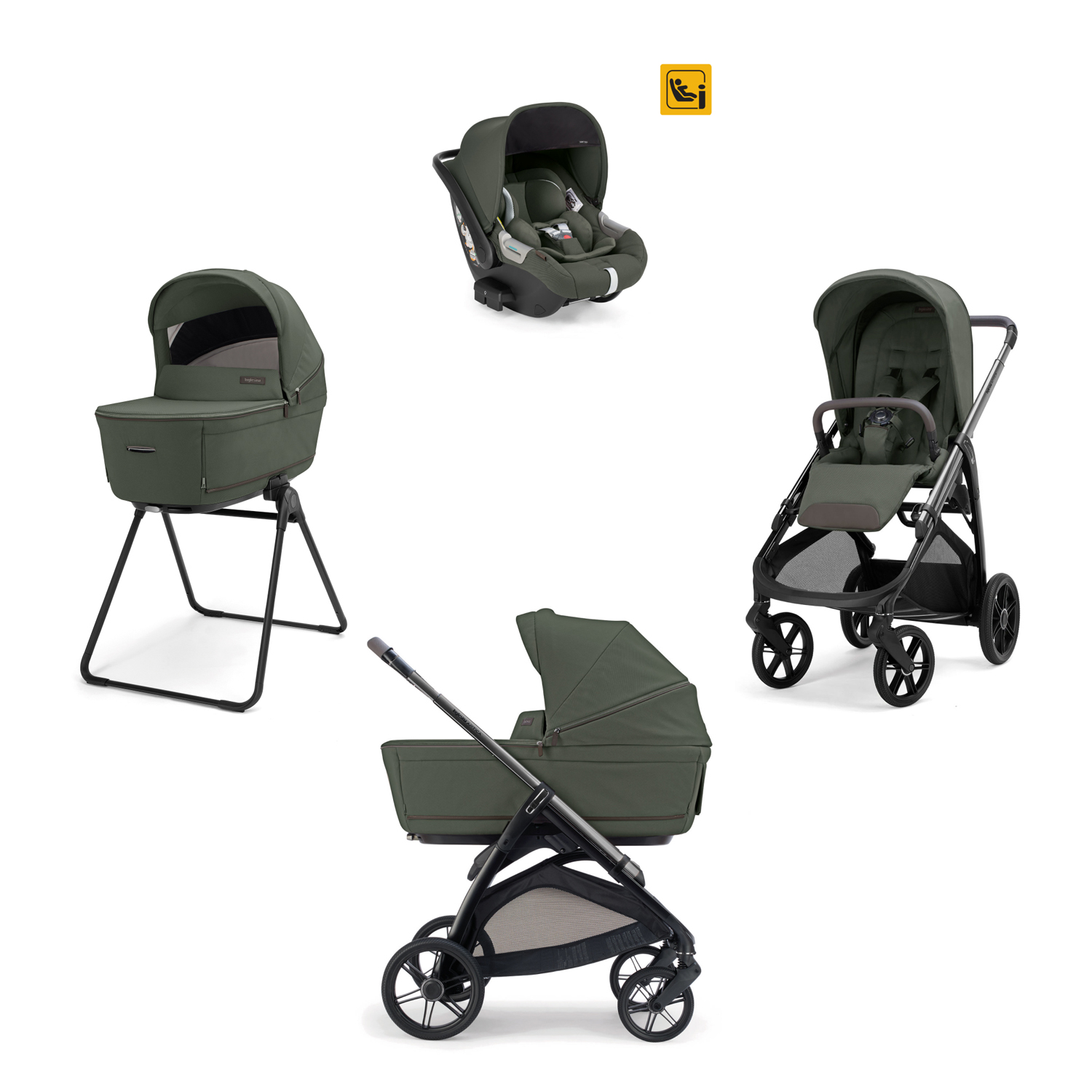Коляска 3 в 1 Inglesina Aptica (Darwin I-Size) (Ivy Green 2026)